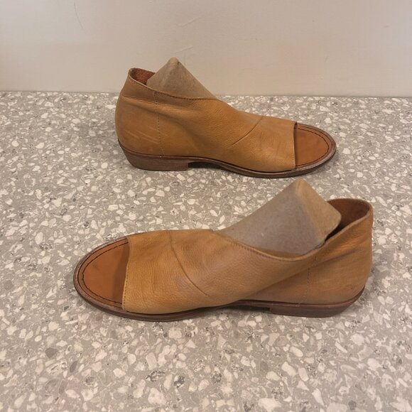 Free People Mont Blanc Asymmetrical Leather Sandal, Brown, Women’s Size 9.5 EUC - Picture 4 of 9